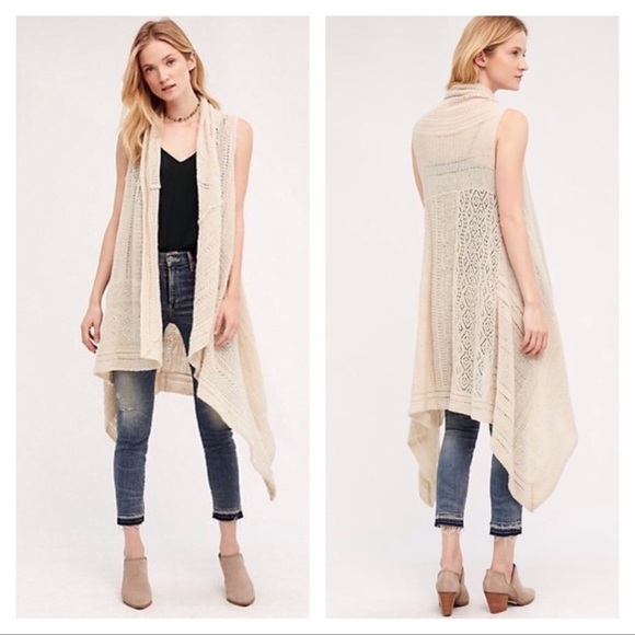 Anthropologie Sweaters - Anthropologie Angel of the North Cream Knit Sweater Vest